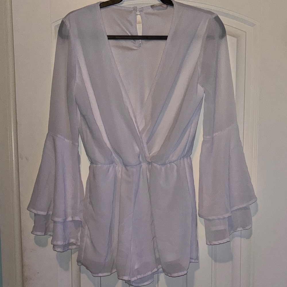 Altar'd State White Sheer Romper
